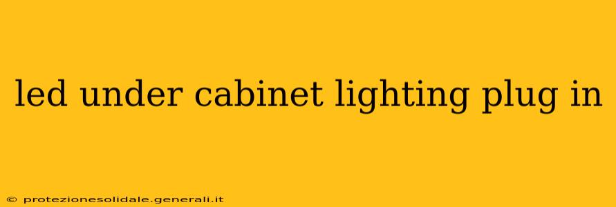 led under cabinet lighting plug in