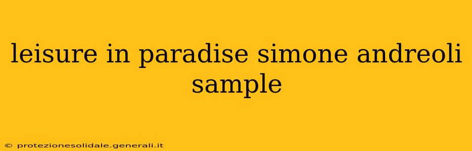 leisure in paradise simone andreoli sample