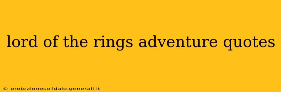 lord of the rings adventure quotes
