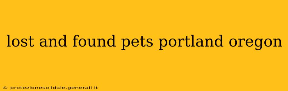 lost and found pets portland oregon