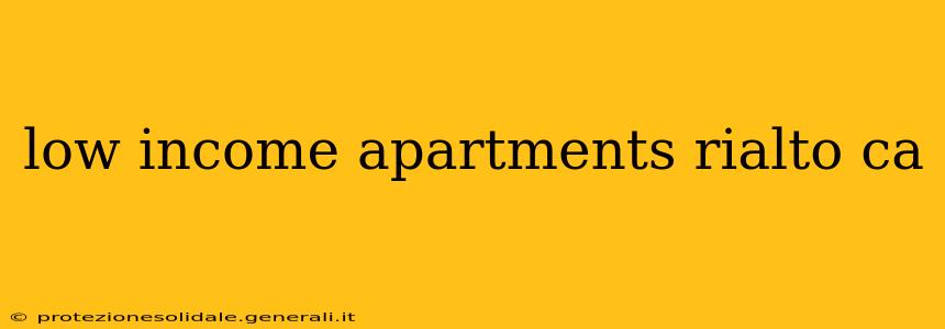 low income apartments rialto ca