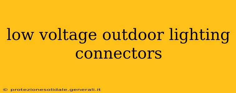 low voltage outdoor lighting connectors
