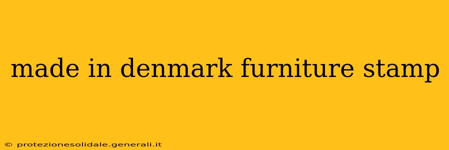 made in denmark furniture stamp