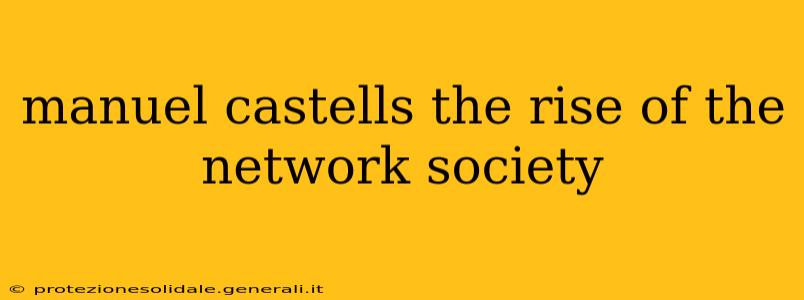 manuel castells the rise of the network society