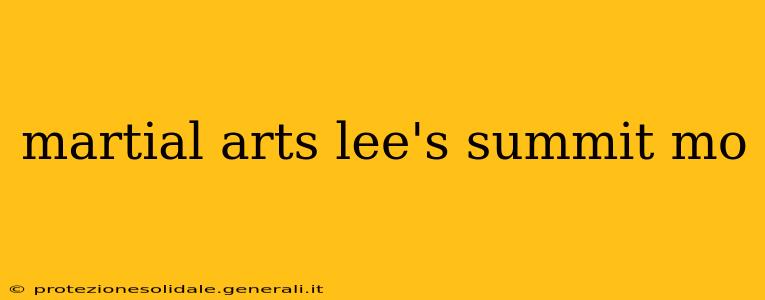 martial arts lee's summit mo