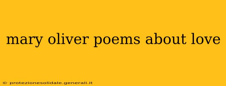 mary oliver poems about love