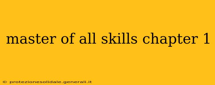 master of all skills chapter 1