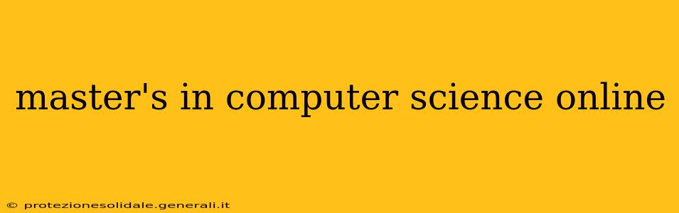 master's in computer science online