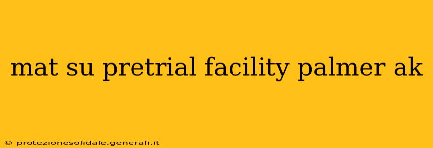 mat su pretrial facility palmer ak