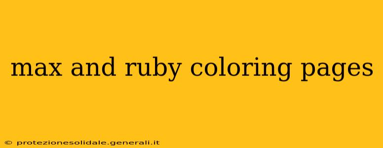 max and ruby coloring pages