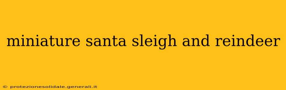 miniature santa sleigh and reindeer
