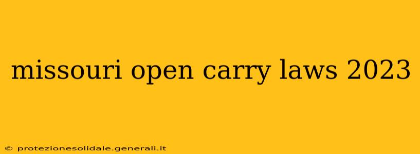 missouri open carry laws 2023