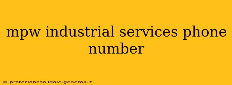 mpw industrial services phone number