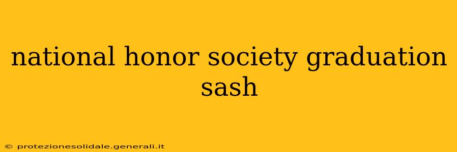 national honor society graduation sash