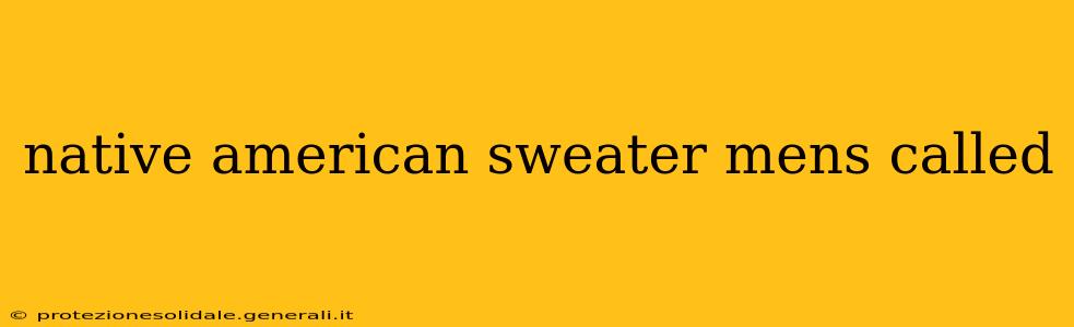 native american sweater mens called