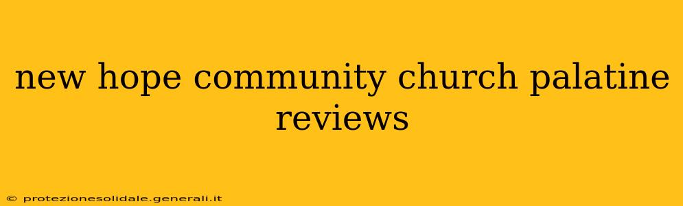 new hope community church palatine reviews