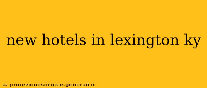 new hotels in lexington ky