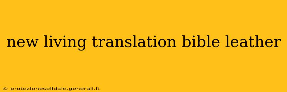 new living translation bible leather