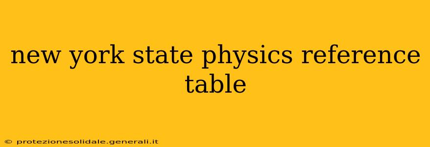 new york state physics reference table