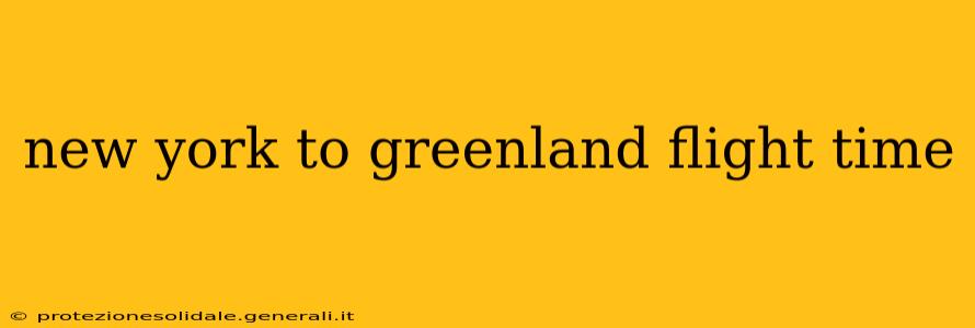 new york to greenland flight time