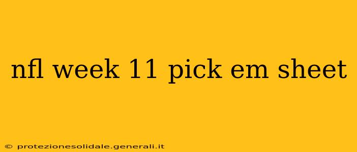 nfl week 11 pick em sheet