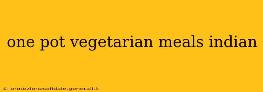 one pot vegetarian meals indian