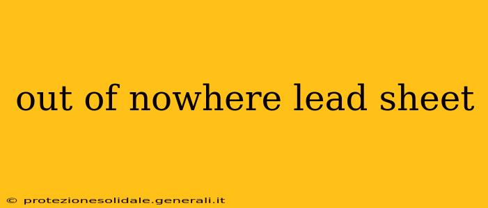 out of nowhere lead sheet