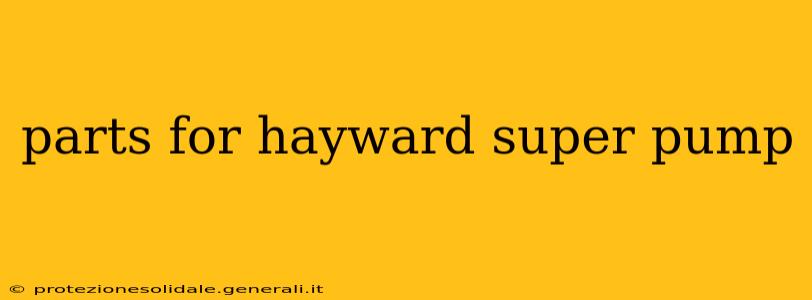 parts for hayward super pump