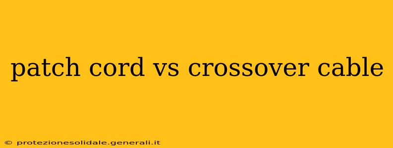 patch cord vs crossover cable