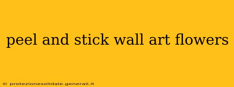 peel and stick wall art flowers