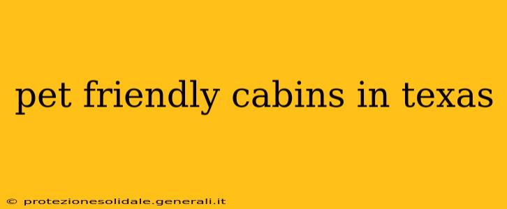 pet friendly cabins in texas