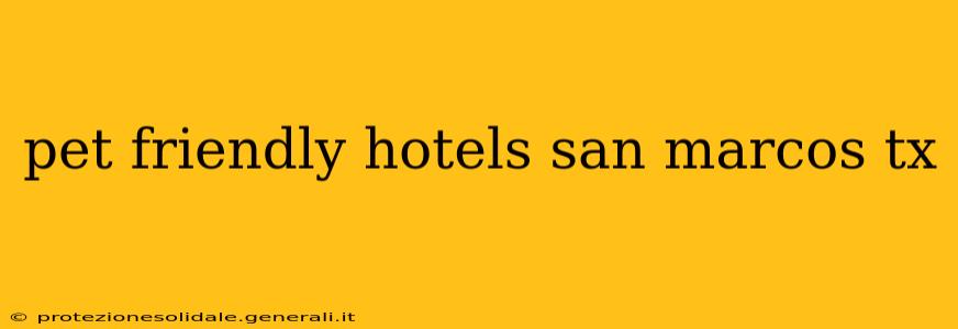 pet friendly hotels san marcos tx