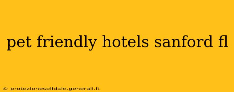 pet friendly hotels sanford fl
