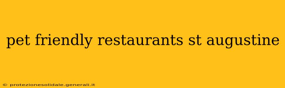 pet friendly restaurants st augustine