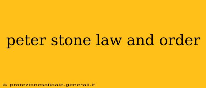 peter stone law and order
