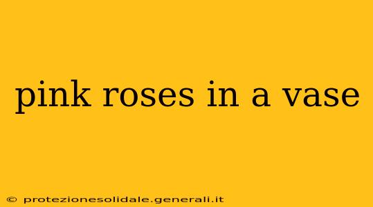 pink roses in a vase