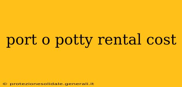 port o potty rental cost