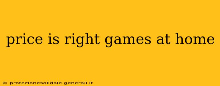 price is right games at home