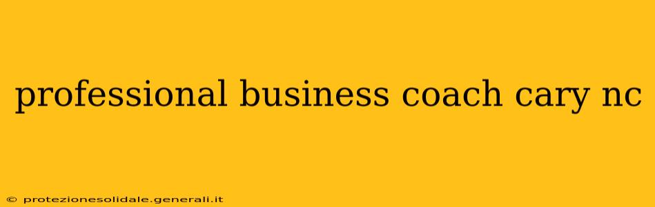 professional business coach cary nc