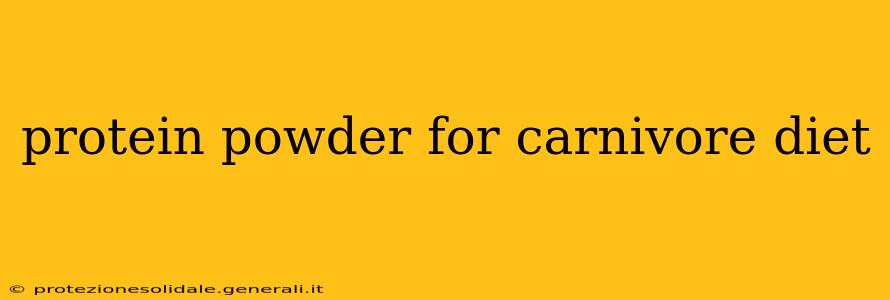 protein powder for carnivore diet