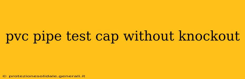 pvc pipe test cap without knockout