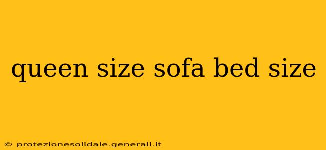 queen size sofa bed size
