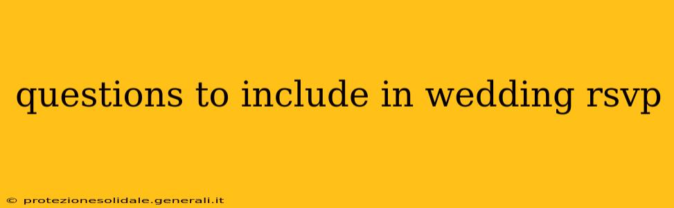 questions to include in wedding rsvp