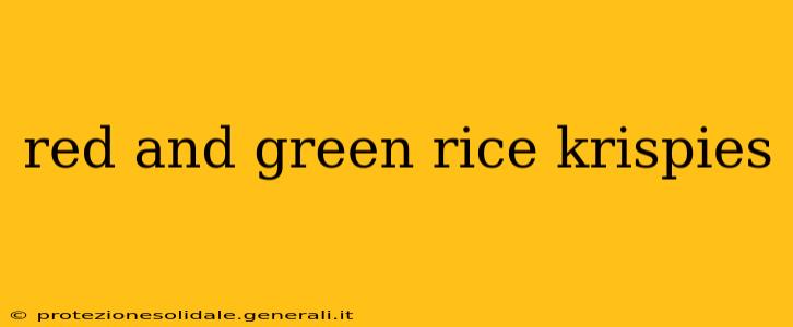 red and green rice krispies