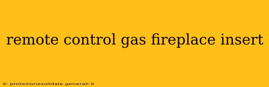 remote control gas fireplace insert