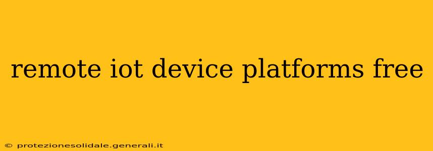 remote iot device platforms free