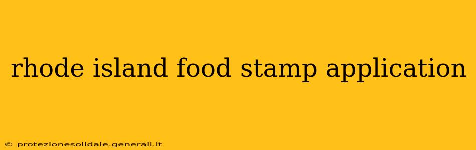 rhode island food stamp application