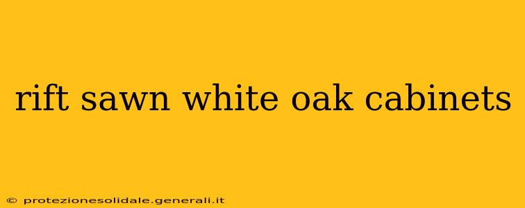 rift sawn white oak cabinets
