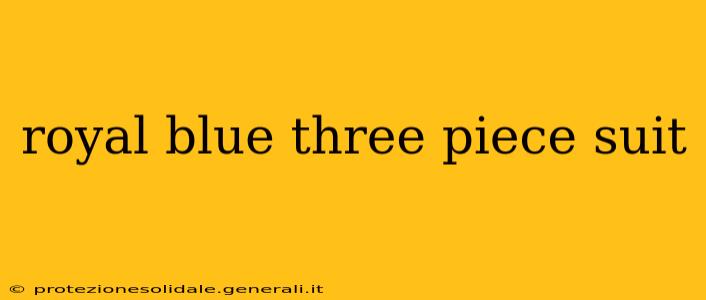 royal blue three piece suit