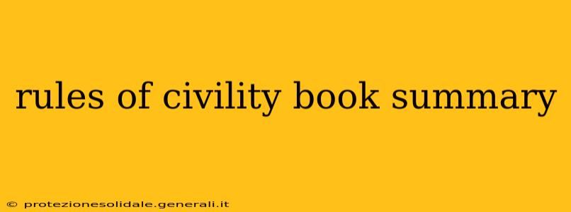 rules of civility book summary